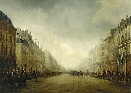 Revue passé par le Prince-Président sur les Grand Boulevards, målning av Gustave-Edward Barry.