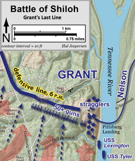 Webster organized Grant's Last Line