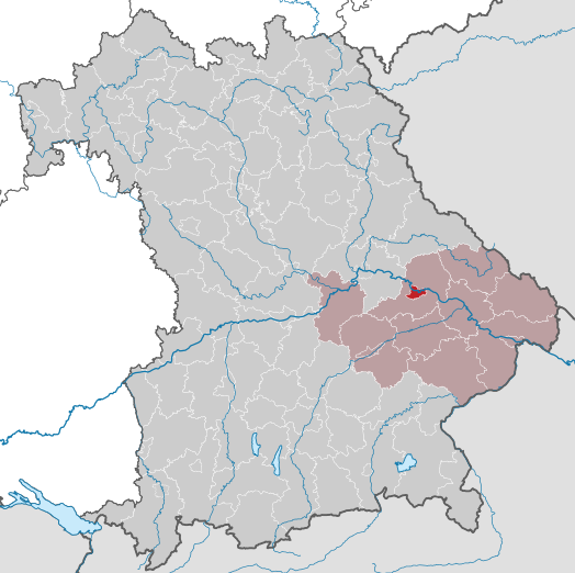 Kaart van Straubing