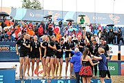 Deutsch: Beachhandball Europameisterschaften 2019 (Beach handball Euro); Tag 6: 7. Juli 2019 – Siegerehrungen English: Beach handball Euro; Day 6: 7 July 2019 – Medal ceremony