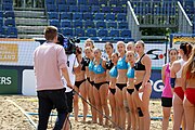 Deutsch: Beachhandball Europameisterschaften 2019 (Beach handball Euro); Tag 5: 6. Juli 2019 – Frauen, Halbfinale, Kroatien-Dänemark 1:2 (12:19, 17:10, 4:7) English: Beach handball Euro; Day 5: 6 July 2019 – Semifinal Men – Croatia-Denmark 1:2 (12:19, 17:10, 4:7)