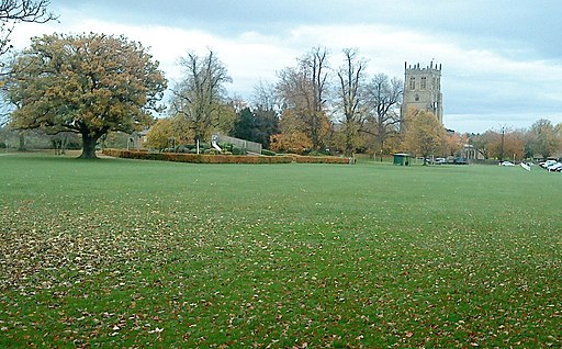 Bedale Playground ^ Church Tower - geograph.org.uk - 2146168