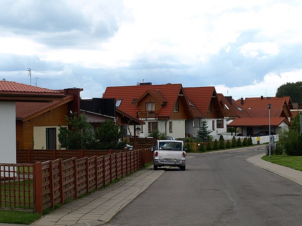 New Klevinė settlement in Vilnius district municipality. Because of recent urban sprawl, such new fast-growing quarters surround Vilnius city