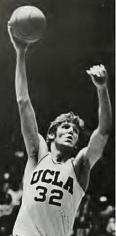 Bill Walton, one of only two 3-time winners (1972-74) Bill Walton 1974 cropped.JPG