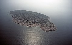 General view of the island from the north