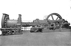 Blast furnace gas engine with blowing cylinder