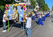 Portuguese Bodo de Leite parade on Orchard Street Bodo de Leite Parade in East Providence, Rhode Island.jpg