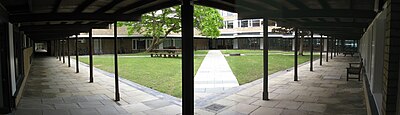 Bowland Main Quad Bowland College grass quad, Lancaster University, from walkway.jpg