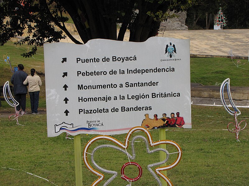 File:Boyaca - Puente de Boyaca - Sign.jpg