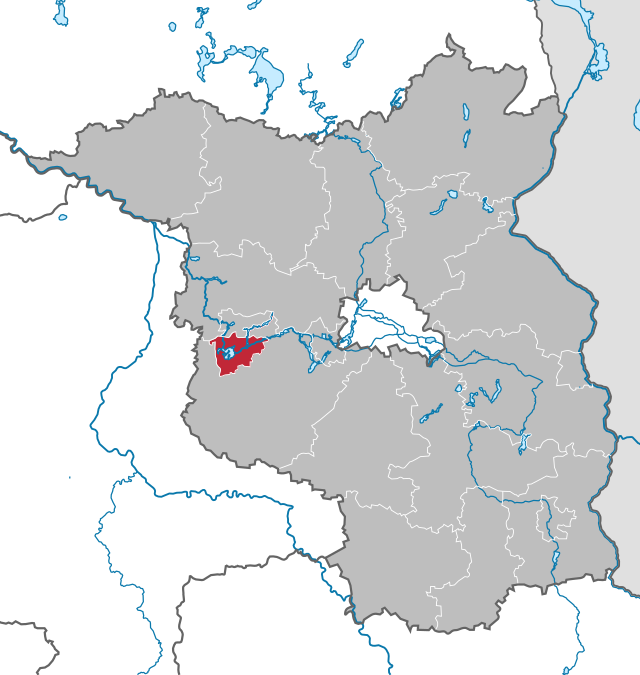 哈弗爾河畔勃蘭登堡在勃蘭登堡州的位置