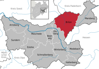 Brilon Place in North Rhine-Westphalia, Germany