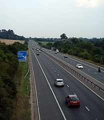 Autostrada między węzłami nr 1 i 2. Widok w kierunku północnym.