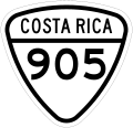 Road shield of Costa Rica National Tertiary Route 905