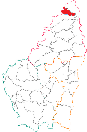 Kanton na mapě departementu Ardèche