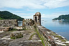 Ruins of the fortress of San Jeronimo, Portobelo. Castillo San Jeronimo Portobelo 09 2019 0505.jpg