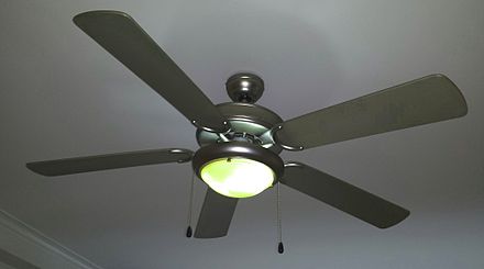 Ceiling fan with a lamp