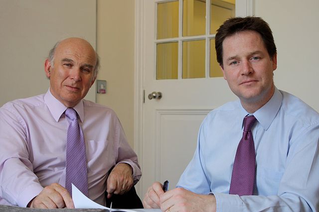 Cable with Liberal Democrat leader Nick Clegg in 2009