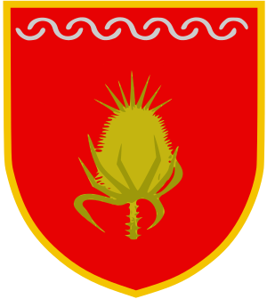 Coat of arms of Vevčani Municipality.svg