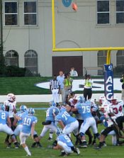 Barth (#10) kicks a field goal in UNC's win over Maryland in 2007. Connor Barth nails the field goal.jpg