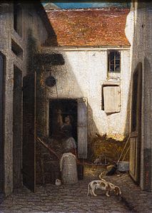 Cour de ferme, 1850, Alexandre-Gabriel Decamps, musée du Louvre