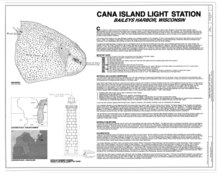 Cover Sheet - Cana island Light Station, Cana Island Road, Baileys Harbor, Door County, WI HABS WI-376 (sheet 1 of 2) (cropped).tif