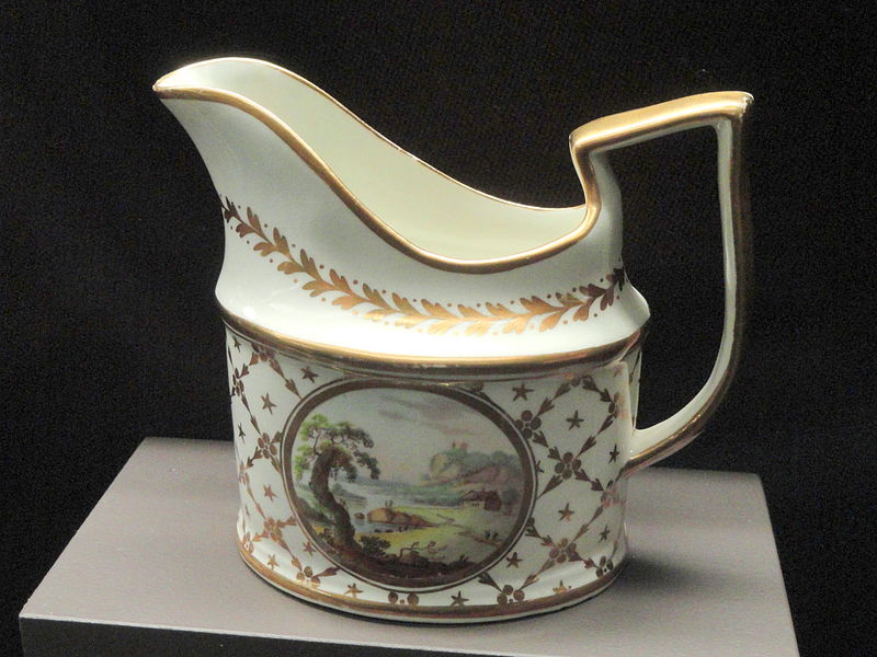 File:Creamer, Old Oval shape, c. 1800-1815, Minton, bone china, overglaze enamels, gilding - Gardiner Museum, Toronto - DSC00793.JPG