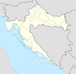 Baška på en karta över Kroatien