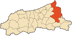 Localização da cidade dentro da província de Jijel