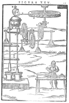 Püsterich als Teil einer Dampfturbine nach Giovanni Branca, 1629