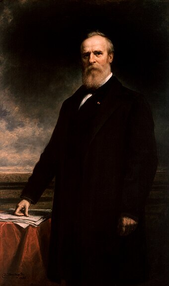 Official White House portrait of President Hayes by Daniel Huntington, 1884
