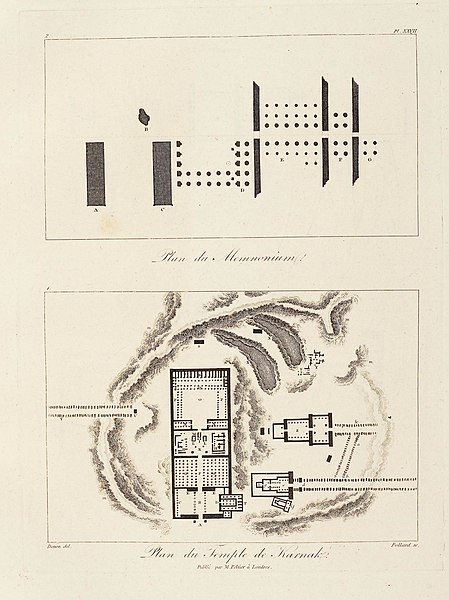 Pl.27 - Plans des temples de Karnac et du Memnonium