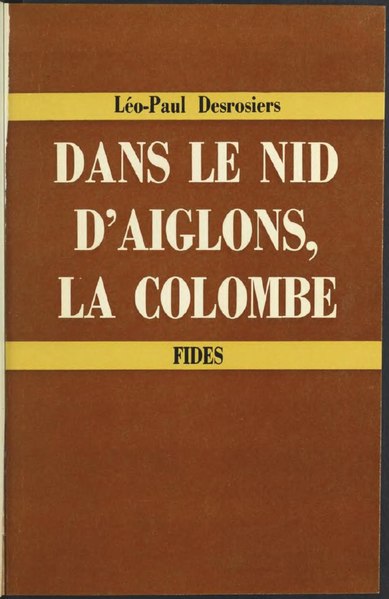 Fichier:Desrosiers - Dans le nid d’aiglons, la colombe, 1963.djvu