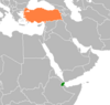 Location map for Djibouti and Turkey.