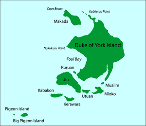 Location of the individual islands