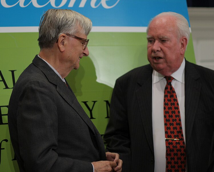 File:E. O. Wilson and Peter Raven talking, October 16, 2007.jpg