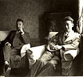 YAMAMOTO Goro (left) & Kansuke around 1940. 山本五郎（左） と 悍右（右） 昭和15年頃