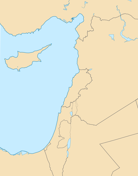 Карта командорств и крепости Ордена Храма на Востоке