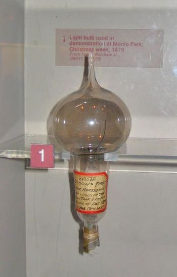 Thomas Edison's first lightbulb which was used...