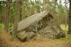 Einer der riesigen Felsen der Insel