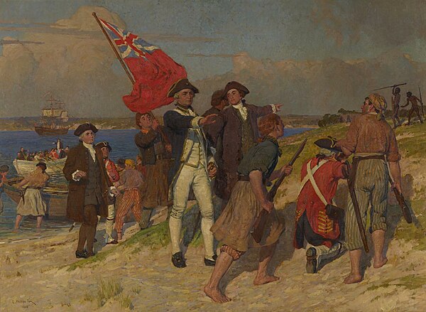 The Landing of Captain Cook at Botany Bay, 1770, 1902