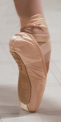Ballerina in spitzen van het Russische bedrijf Grishko[nl]