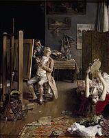 En el estudio del pintor (1882).