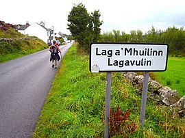 Ortseinfahrt von Lagavulin