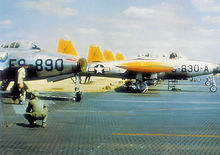 F-84G Thunderjets of the 493d and 494th Fighter-Bomber Squadrons[note 1]