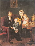 Familienbild Mokrizki, 1837; Russisches Museum, Sankt Petersburg