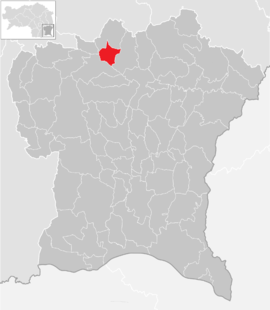 Poloha obce Fladnitz im Raabtal v okrese Südoststeiermark (klikacia mapa)
