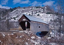 Flint Bridge, İlk Şubeyi Kapsayan White River, Bicknell Hill R, Tunbridge civarı (Orange County, Vermont) .jpg