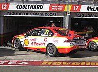 Coulthard's Shell V Power Racing Ford Falcon FG X at the 2017 Clipsal 500 Adelaide