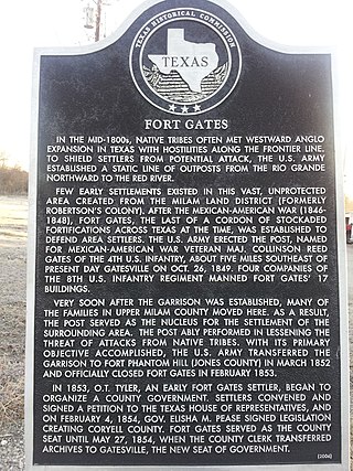 <span class="mw-page-title-main">Fort Gates</span> Ghost Town in Texas, United States