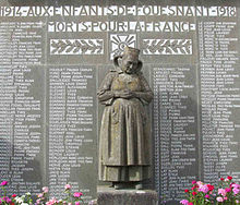 Fouesnant : le monument aux morts.